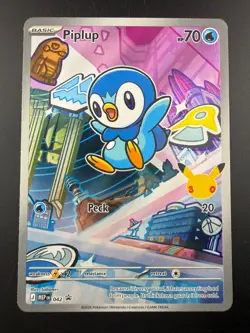 Pokemon TCG Piplup 042 First Partner Illustration Black Star Promo NM - Image 1