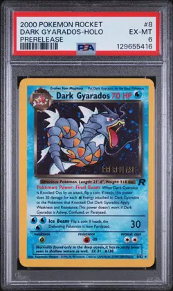 Dark Gyarados-Holo Pokemon Rocket 8 NM PSA 6 - Image 1