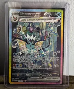 Pokemon Vaporeon ex 149/131 Prismatic Evolutions Illustration Rare Holo - Image 1