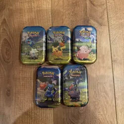2026 Pokemon - TCG Ascended Heroes- Mini Tin - Set of 5 - In hand - Image 1