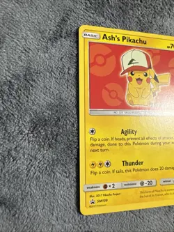 Ash's Pikachu SM109 Sun & Moon Black Star Promo Pokemon - Image 2