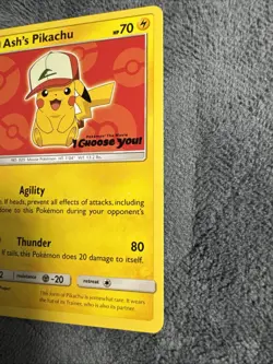 Ash's Pikachu SM109 Sun & Moon Black Star Promo Pokemon - Image 3
