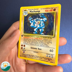 1999 Pokemon Base Set | Machamp | 1st Edition | Holo | #8/102 - Image 4