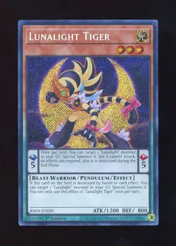 Secret Rare Lunalight Tiger RA04-EN020 NM 1st Edition Yugioh Stampede - Image 1