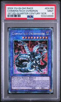 2024 YU-GI-OH! RA03-QUARTER CENTURY BONANZA #EN166 CHIMERATECH OVERDRAGON PSA 9 - Image 1