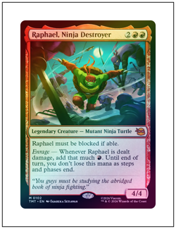 1x Raphael, Ninja Destroyer, Foil, TMNT, Magic MTG NM - Image 1