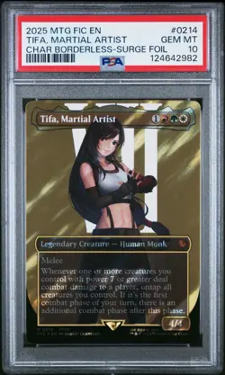 PSA 10 Magic the Gathering Tifa, Martial Artist Surge Foil 214 Final Fantasy - Image 1