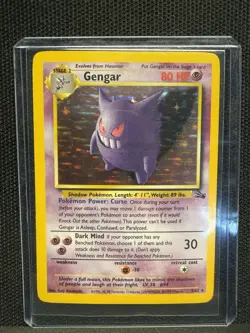 Pokemon TCG Fossil Gengar 5/62 Holo Rare NM WOTC 1999 Unlimited - Image 1