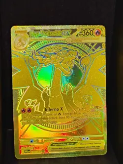 Mega Charizard X ex 130/094 Phantasmal Flames Gold HYPER Rare Pokemon TCG NM - Image 4