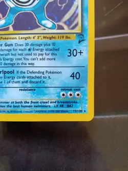 Poliwrath 15/130 Holo Rare Base Set 2 Pokemon Card - Image 5