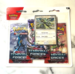 Temporal Forces 3 Pack Blister w/ Cyclizar Promo Pokemon TCG Scarlet & Violet - Image 1