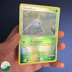 2007 Pokemon Mysterious Treasures | Surskit LV.14 | Reverse Holo | #104/123 - Image 3