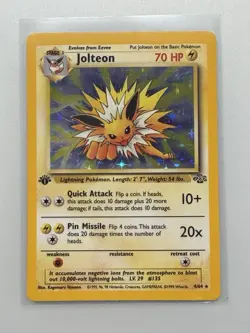 Pokemon 1st Edition Jungle Jolteon Holo Rare (4/64) - Image 1