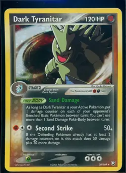 Pokemon EX TEAM ROCKET RETURNS #20/109 Dark Tyranitar - Holo SWIRL - ENG - MP/LP - Image 1