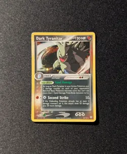 Pokemon EX TEAM ROCKET RETURNS #20/109 Dark Tyranitar - Holo SWIRL - ENG - MP/LP - Image 3