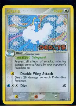 Pokemon EX DEOXYS - #1/107 Altaria - Reverse Holo - ENG - Moderately Played - Image 1