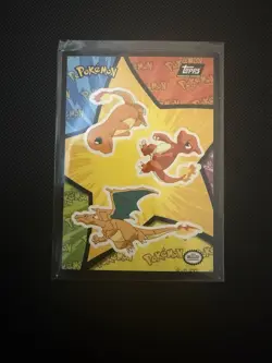 1999 Topps Pokemon Movie Sticker Charizard #8 LP+ - Image 1