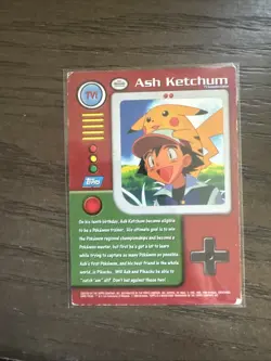 1999 Topps Pokemon TV Animation Edition Series 1 #TV1 Ash Ketchum - Image 2