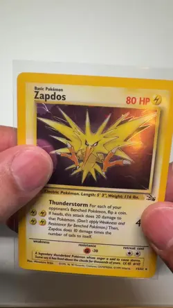Pokemon Zapdos 15/62 Fossil 1st Edition Holo Rare 1999 - Image 2