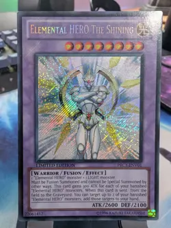 YuGiOh! Elemental HERO The Shining PRC1-ENV01 Secret Rare - Image 1