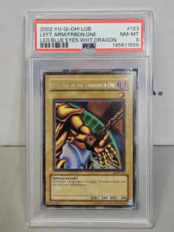 Vintage Yu-Gi-Oh TCG Left Arm Of The Forbidden One PSA 8 LOB-123 Holo Ultra Rare - Image 1