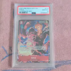 One Piece Sanji Romance Dawn OP01-013 Alternate Art Foil Alpha PSA 10 - Image 1