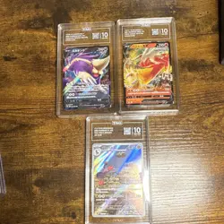 Pokemon Double Blaze Art Rare Graded Holo Card Lot Skuntank Blaziken Pawniard - Image 1