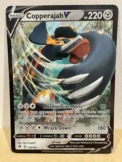 Pokemon TCG Copperajah v Rebel Clash 136/192 Ultra Rare Card - Image 1