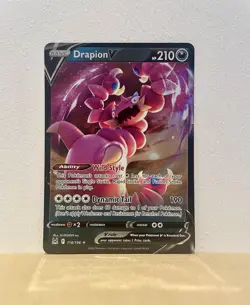 Pokemon TCG Lost Origin Drapion v Card 118/196 Pokemon - Image 1