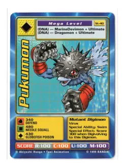 Digimon Card - 1999 Pukumon ST-40 - Bandai Digi Battle Vtg - Image 1