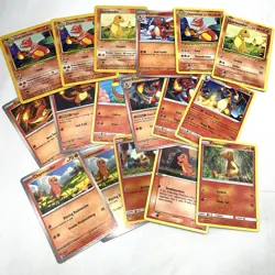 Charmander Charmeleon & Charizard Lot Of 17 Pokemon TCG Cards - Image 1