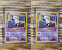2x Vintage Mew Pokemon Cards WoTC Black Star Promo 8 NM-Mint - Image 1