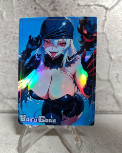 LadyDevimon Trading Card Waifu Goddess Story Anime Girl holo Karte Manga Full - Image 1