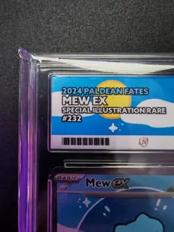 Pokemon Mew EX TCG Card Paldean Fates Sir, Ace 9, 'Bubble Mew' 232/091 - Image 3