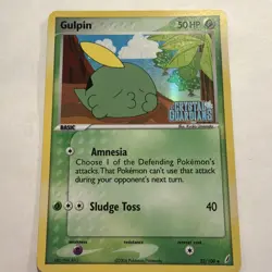 Pokemon Card - Gulpin Crystal Guardians 33/100 Uncommon Reverse Holo Stamped - Image 1