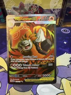 Pokemon Mega Camerupt EX Full Art Mega Evolution 156/132 Card - Image 1