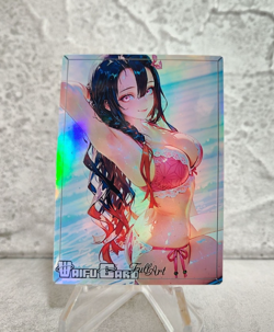 Nezuko Trading Card Waifu Goddess Story Anime Girl holo Karte Manga Full Art - Image 1