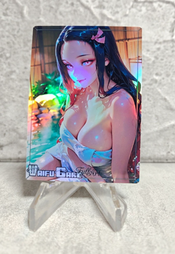 Nezuko Trading Card Waifu Goddess Story Anime Girl holo Karte Manga Full Art - Image 1