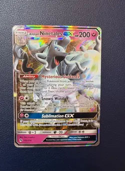 Alolan Ninetales GX 132/214 Ultra Rare Lost Thunder MTG Near Mint - Image 1