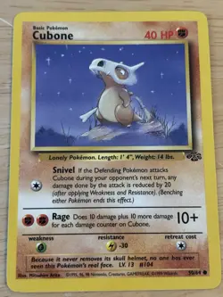 Pokemon TCG Cubone Jungle Common Regular 50/64 Unlimited 1999 English - Image 1