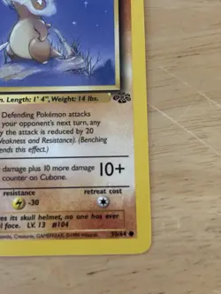 Pokemon TCG Cubone Jungle Common Regular 50/64 Unlimited 1999 English - Image 5