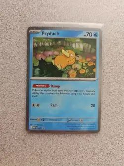 Pokemon TCG Psyduck 007 Mega Evolution Promo Holo - Image 1