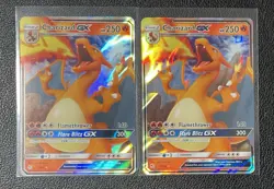 Pokemon TCG Charizard GX Holo Ultra Rare Card Hidden Fates 9/68 Lot Of 2 - Image 1