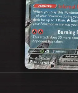 Charizard ex 054/091 Paldean Fates Ultra Rare Holo Pokemon Card NM - Image 5