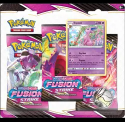 Pokemon Sword And Shield Fusion Strike 3 Pack Blister with Espeon promo - Image 1