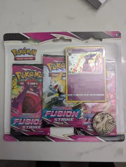 Pokemon Sword And Shield Fusion Strike 3 Pack Blister with Espeon promo - Image 2