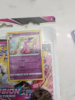 Pokemon Sword And Shield Fusion Strike 3 Pack Blister with Espeon promo - Image 3