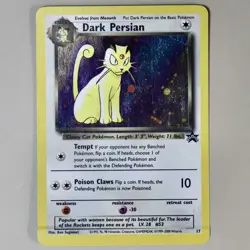 Pokemon Dark Persian WOTC Promo Holo Black Star #17 2000 Creased - Image 1