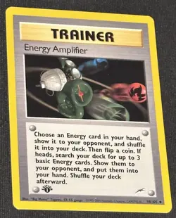 Pokemon Card Energy Amplifier 98/105 Neo Destiny FIRST EDITION - (NM) - Image 1