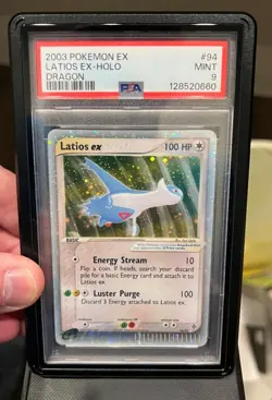 PSA 9 2003 Pokemon EX Dragon #94 Latios EX Holo W/SWIRL - Image 1